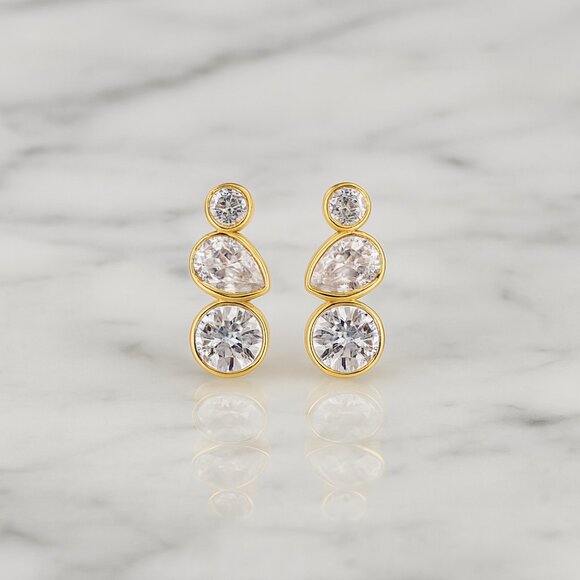 “Prianka” LUXE Cascade Earrings - Picture 2 of 4